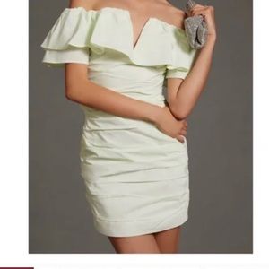 Anthropologie size 16 off the shoulder mini dress.   NWT